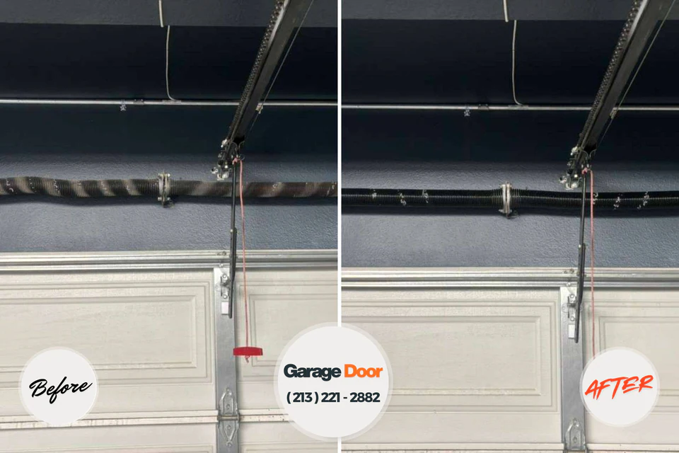 Before and after: garage door repair Lake City, PA